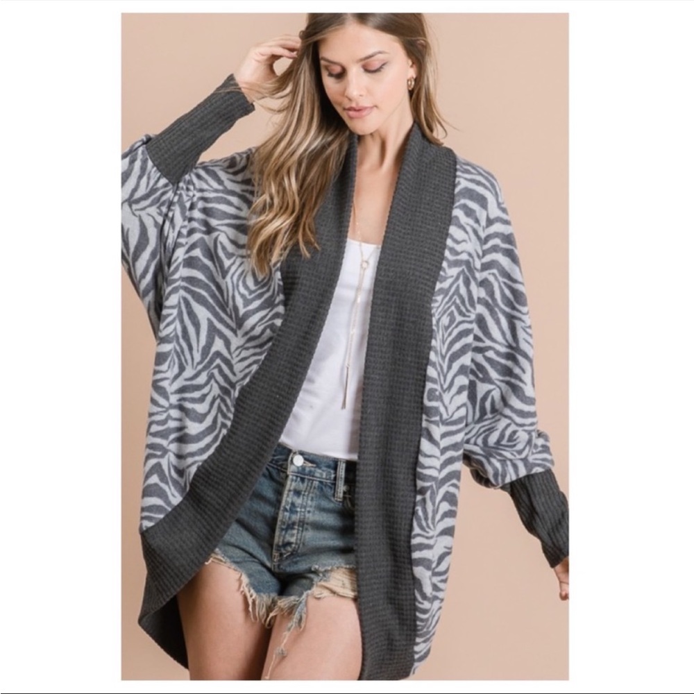 Super soft ❤️zebra print open cardigan - Picture 6 of 9